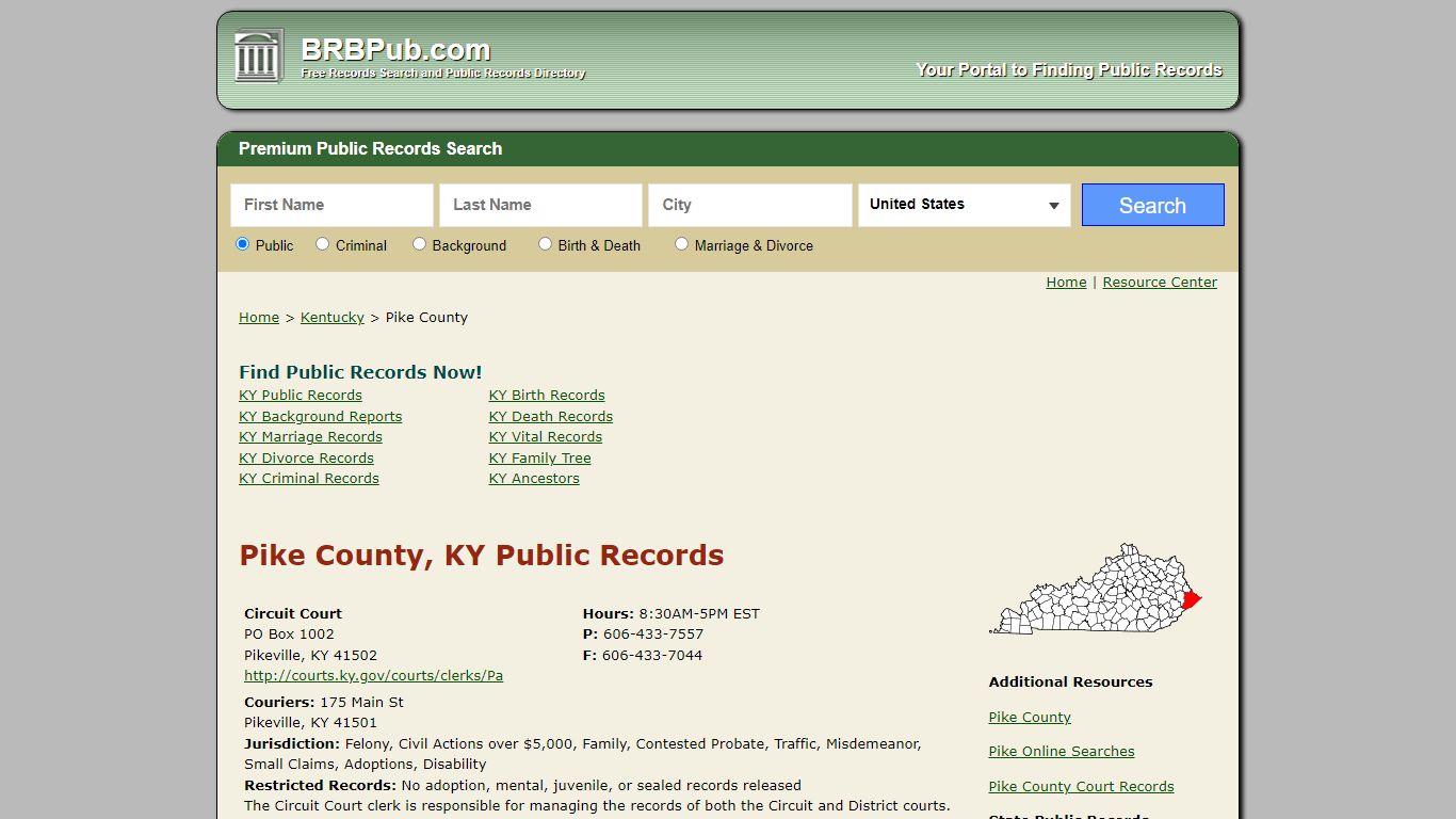 Pike County Public Records | Search Kentucky Government ...